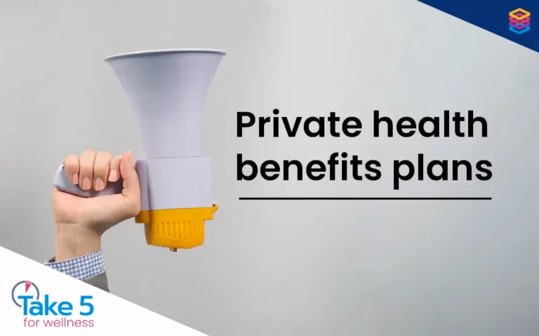 plan members | hand holding a mega phone with the message private health benefits plans next to it - Benefits Alliance